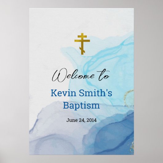 Living Waters Orthodox Christelijk Baptisme Poster (Voorkant)