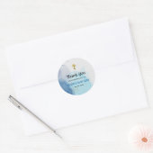 Living Waters Orthodox Christelijk Baptisme Ronde Sticker (Envelop)