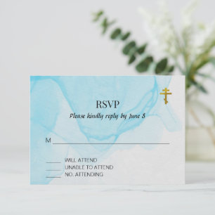 Living Waters Orthodox Christelijk Baptisme RSVP Kaartje