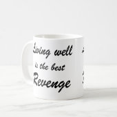 Living Well is de beste omzet - koffie-Mok Koffiemok (Voorkant links)