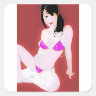 LivingDoll1 Vierkante Sticker