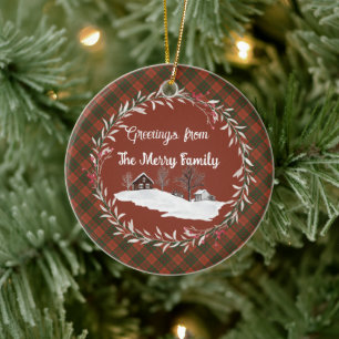 Livingston Ancient Original Scottish Tartan Keramisch Ornament