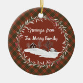 Livingston Ancient Original Scottish Tartan Keramisch Ornament (Voorkant)