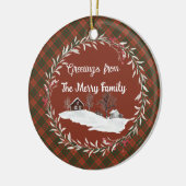 Livingston Ancient Original Scottish Tartan Keramisch Ornament (Links)