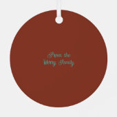 Livingston Ancient Scottish Tartan Christmas Metalen Ornament (Achterkant)