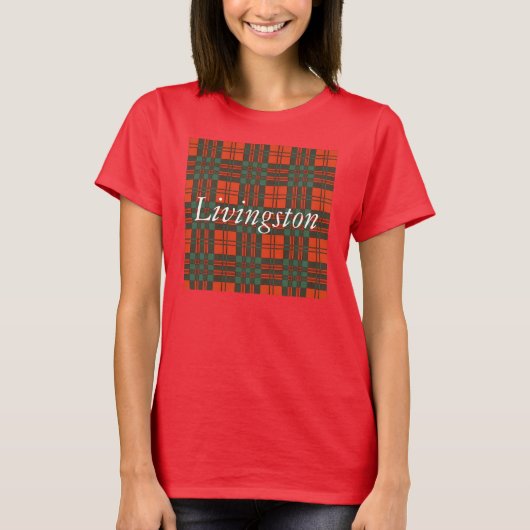 Livingston clan Pset Scottish tartan T-shirt (Voorkant)