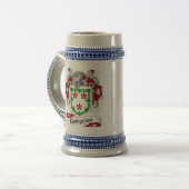Livingston Coat of Arms Stein - Family Crest Bierpul (Voorkant links)