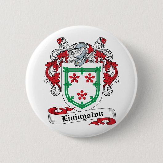 Livingston Family Crest Ronde Button 5,7 Cm (Voorkant)