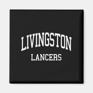 Livingston High School heeft Livingston NJ Retro S Magneet
