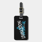 Livingston Montana Berg Bagagelabel (Voorkant verticaal)