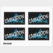 Livingston Montana Berg Rechthoekige Sticker (Vel)