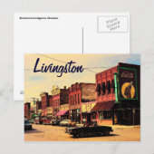 Livingston Montana Briefkaart (Voorkant / Achterkant)