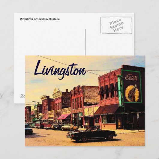 Livingston Montana Briefkaart (Voorkant / Achterkant)