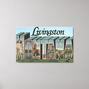 Livingston, Montana Canvas Afdruk