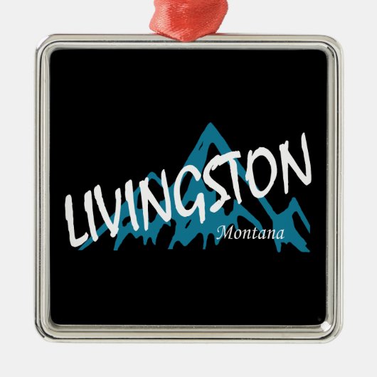 Livingston Montana Mountain Metalen Ornament (Voorkant)