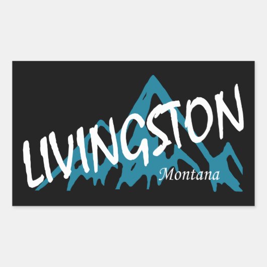 Livingston Montana Mountain Rechthoekige Sticker (Voorkant)