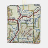 Livingston MT  kaart Keramisch Ornament (Links)