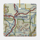 Livingston MT  kaart Keramisch Ornament (Achterkant)
