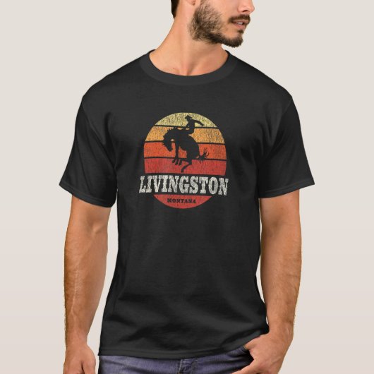 Livingston MT  land Western T-shirt (Voorkant)