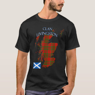 Livingston Scottish Clan Tartan Schotland T-shirt