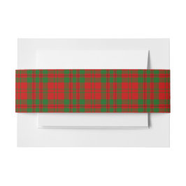 Livingston Scottish Tartan Belly Band Uitnodigingen Wikkel
