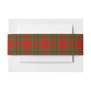 Livingston Scottish Tartan Belly Band Uitnodigingen Wikkel