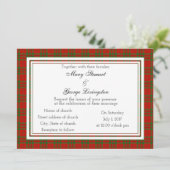 Livingston Scottish Wedding Invitation Kaart (Staand voorkant)