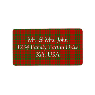Livingston Tartan Etiket