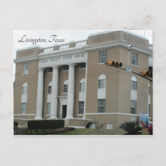 Livingston, Texas ~ Polk County Court House Briefkaart