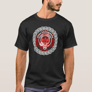 Livingstone achternaam Schotse clan tartan crest b T-shirt