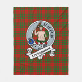 Livingstone Clan Badge Tartan Pset Fleece Deken (Voorkant)