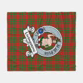 Livingstone Clan Badge Tartan Pset Fleece Deken (Voorkant (Horizontaal))