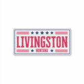 LIVINGSTONE MONTANA Sterren en strepen Sticker (Voorkant)