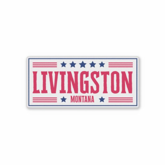 LIVINGSTONE MONTANA Sterren en strepen Sticker (Voorkant)