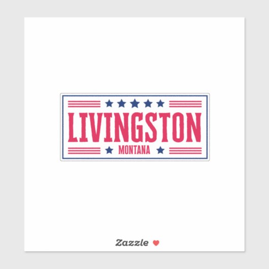 LIVINGSTONE MONTANA Sterren en strepen Sticker (Vel)
