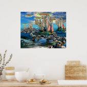 LivingTree2Merged2FallLineInvadorIsland2cc, dav... Poster (Keuken)