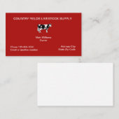 LIVisitekaartjes in de veeteelt Visitekaartje (Voorkant / Achterkant)