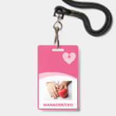 Liviys Cares Logo Badge (Voorzijde met lanyard)
