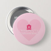 Liviys Cares Logo Ronde Button 7,6 Cm (Voorkant /achterkant)