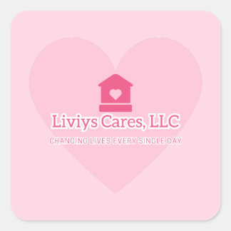 Liviys Cares Logo Vierkante Sticker