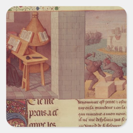 Livy Writing en de Stichting Rome Vierkante Sticker (Voorkant)