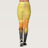 Liwa Oasis Asfalt Road, duinen. Leggings (Achterkant)