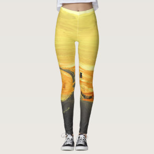 Liwa Oasis Asfalt Road, duinen. Leggings