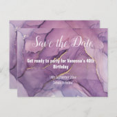 LIXE MARBLE ABSTRACT PAARS ANNOUNCTION BRIEFKAART (Voorkant / Achterkant)