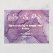 LIXE MARBLE ABSTRACT PAARS ANNOUNCTION BRIEFKAART (Voorkant)