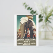 Liyd Triestino indes Service Express Pour Bombay Briefkaart (Staand voorkant)