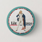 Liz Cheney 2024 Ronde Button 5,7 Cm (Voorkant)