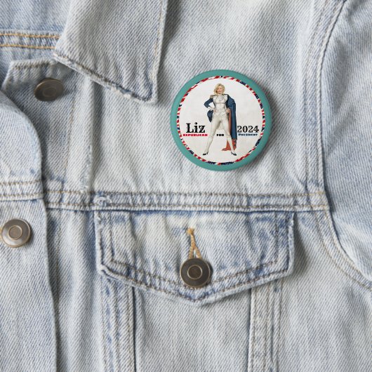 Liz Cheney 2024 Ronde Button 5,7 Cm (In situ)