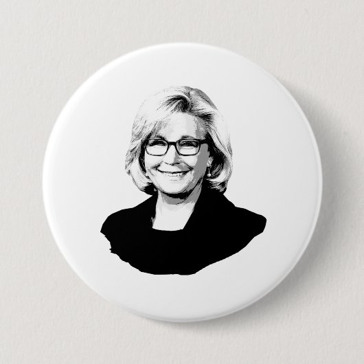 LIZ CHENEY 2024 RONDE BUTTON 7,6 CM (Voorkant)