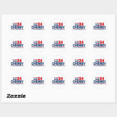liz cheney 2024 voor president ronde sticker (Vel)
